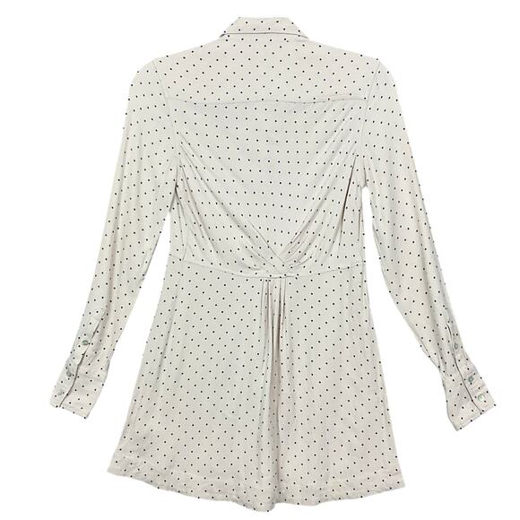 FREE PEOPLE Dress This Town Buttondown Mini Dress Cream Combo Dot sz XS REVOLVE - Picture 7 of 16